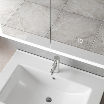 Laura Wardrobe With LED Mirror DBP122 60x70 White