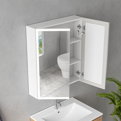 Laura Wardrobe With LED Mirror DBP122 60x70 White