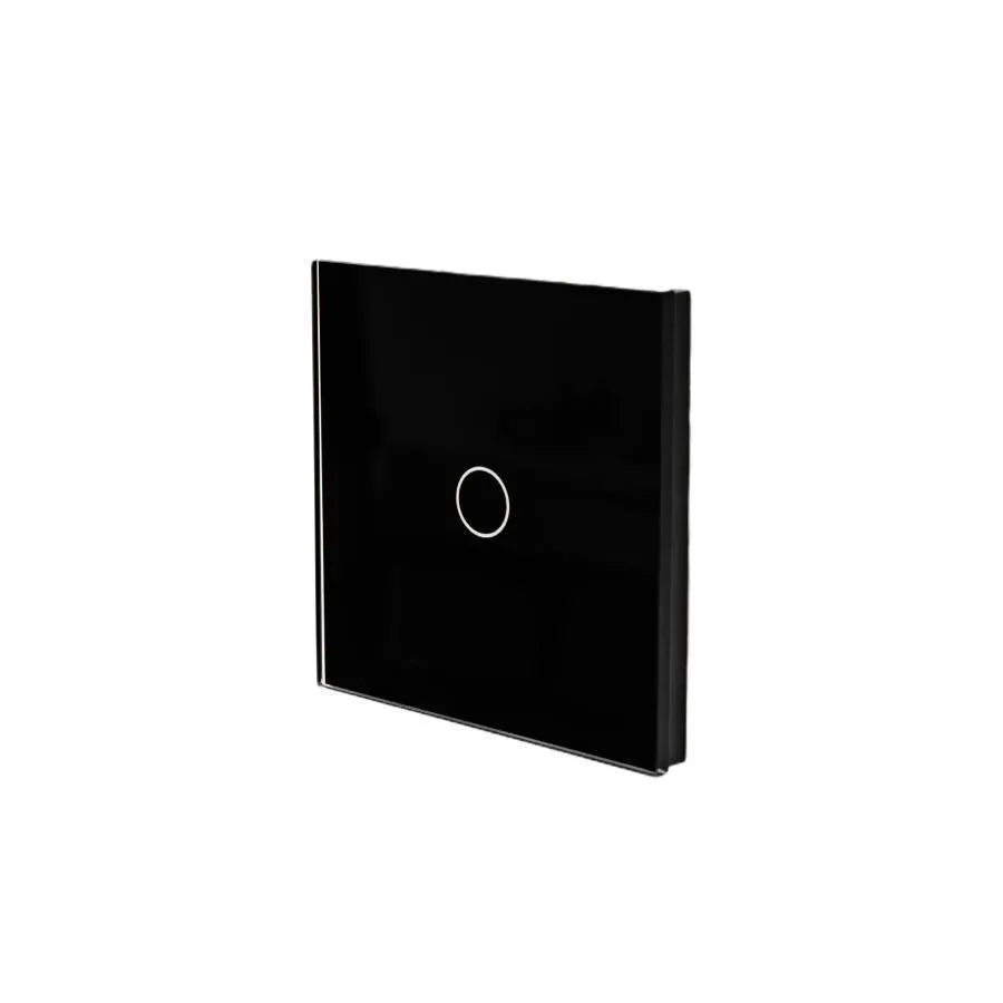 Simple Touch Switch Black Tempered Glass