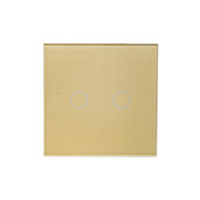 Double Touch Switch Tempered Glass Gold