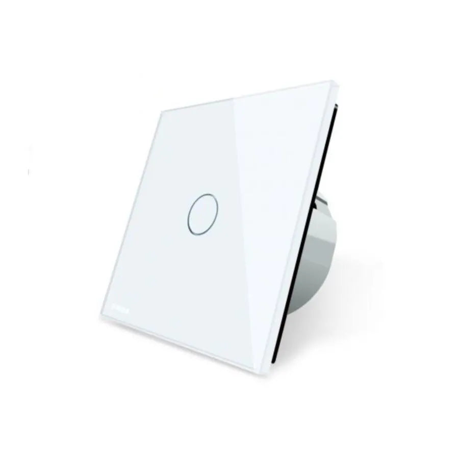 Touch Switch, Simple, White, Tempered Glass, Livolo
