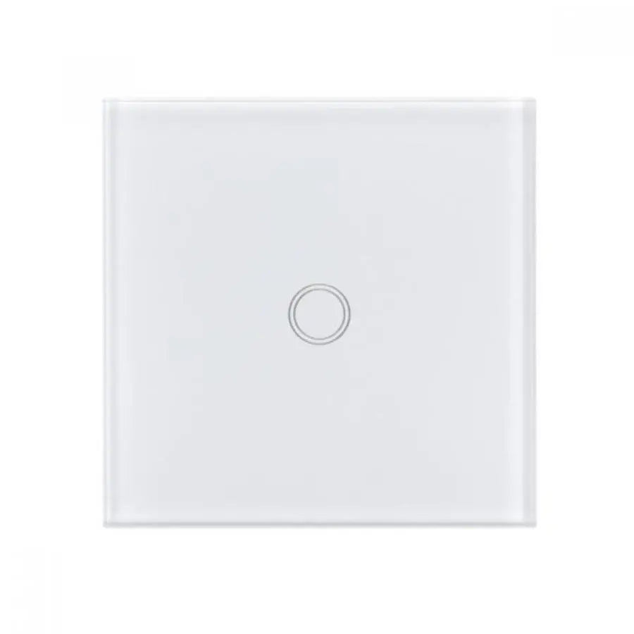 Simple Touch Switch, White Tempered Glass