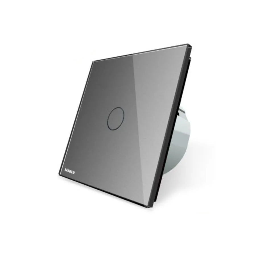Touch Switch, Simple, Gray, Tempered Glass, Livolo