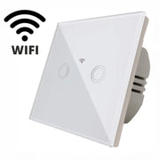 Double Touch Switch WI-FI Tempered Glass White
