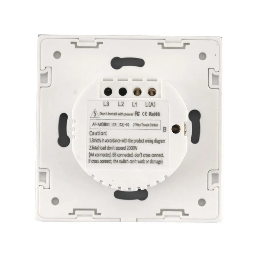 Touch Switch Cap-Staircase Tempered Glass White