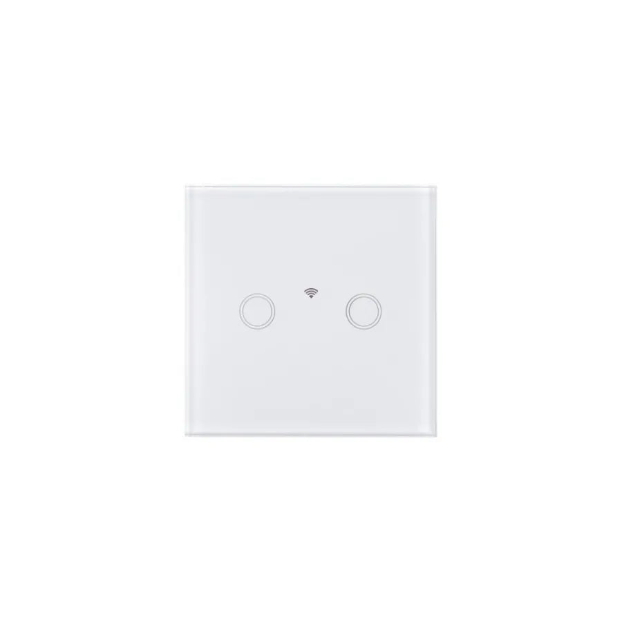 Double Touch Switch WI-FI Tempered Glass White