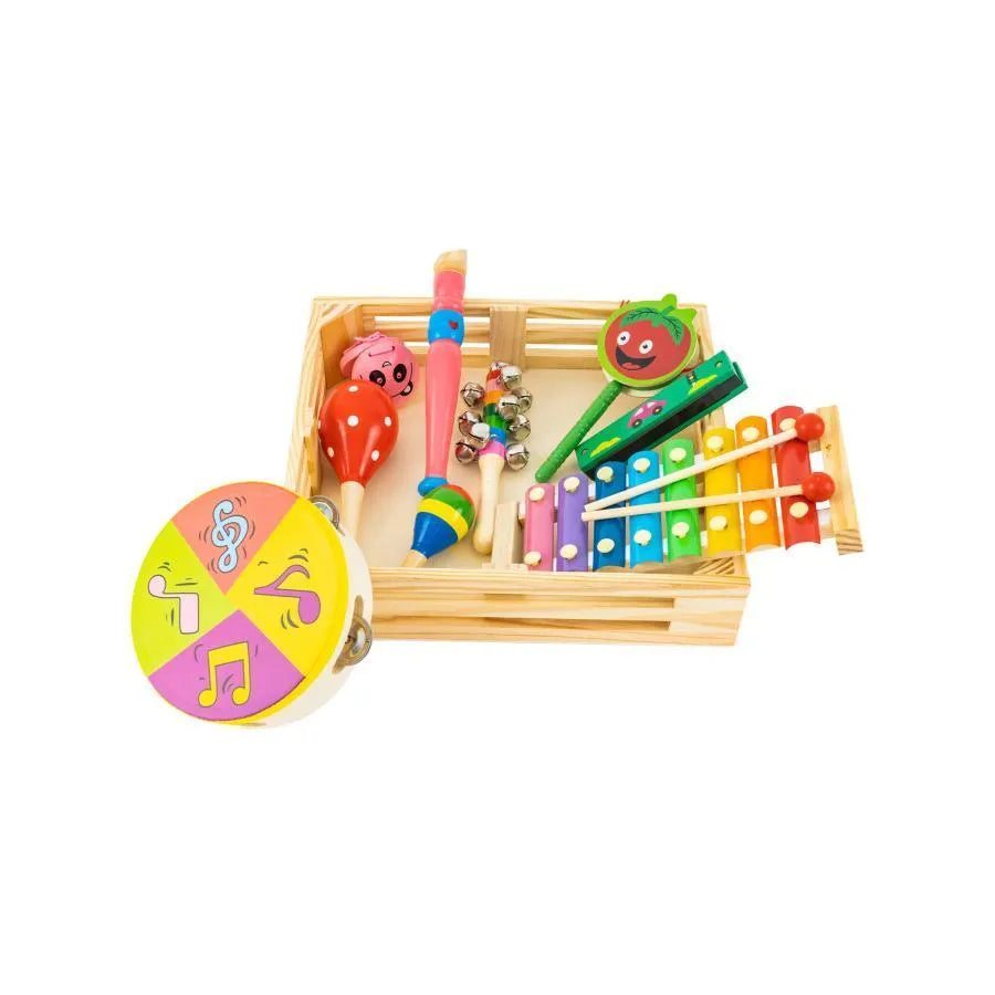 Creative Game Box with Musical Instruments, 8 Pieces, Wood