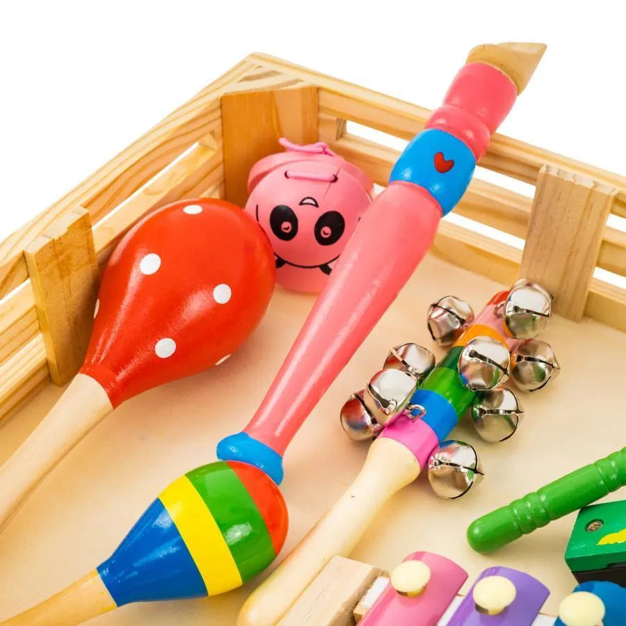 Creative Game Box with Musical Instruments, 8 Pieces, Wood