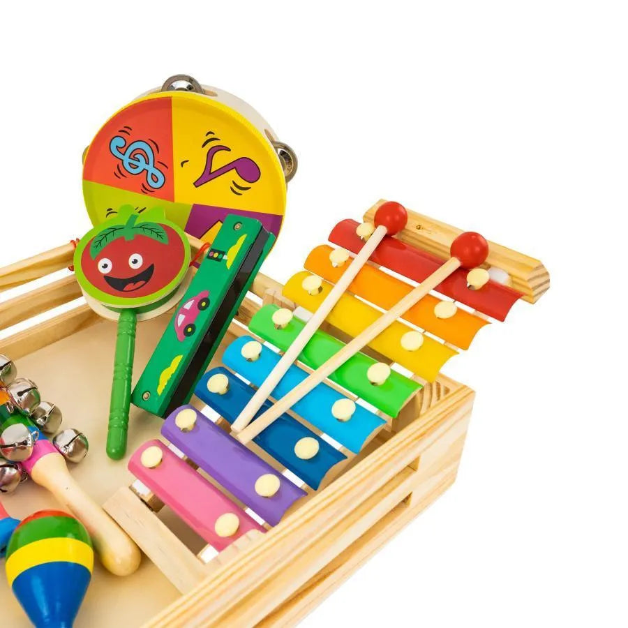 Creative Game Box with Musical Instruments, 8 Pieces, Wood