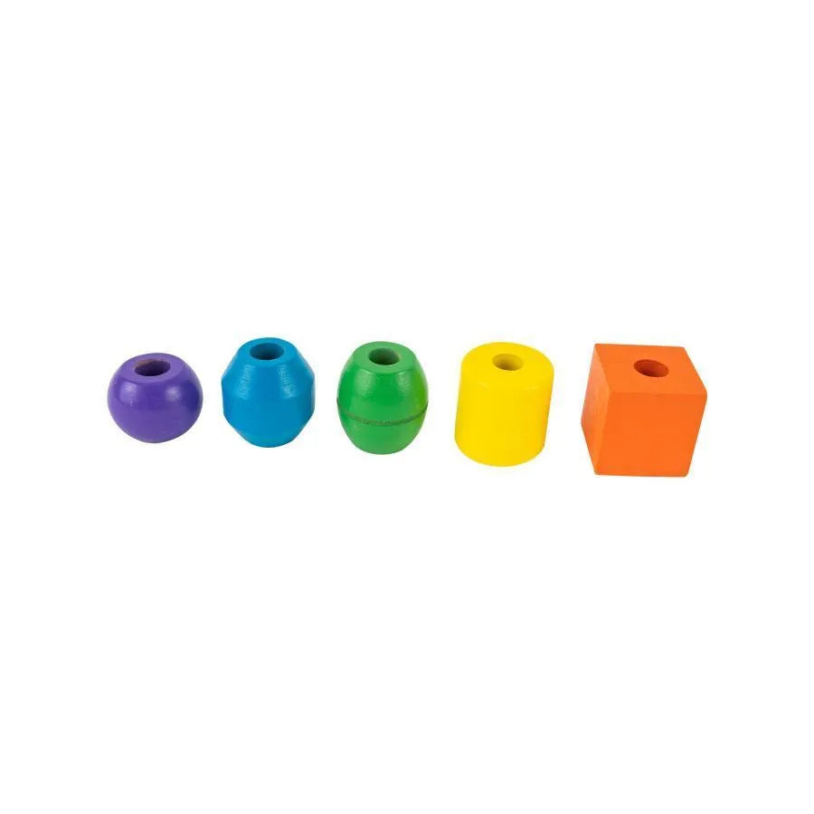 Fun Bead Stringing Game, 32 Pieces, Wood