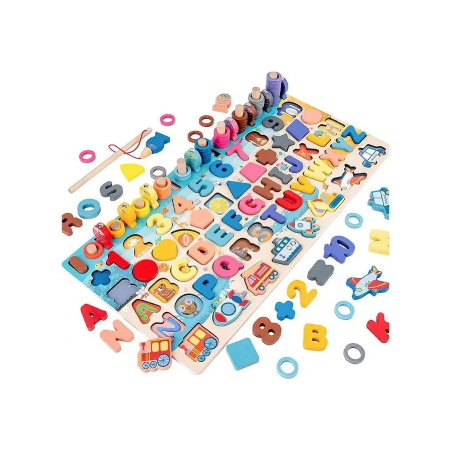 Montessori Multifunctional Educational Game, 135 Pieces, Wood