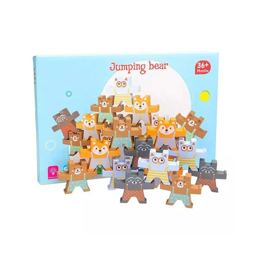 Interactive Animal Balancing Game, 12 Pieces, Wood, 3 Years+