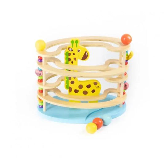 Giraffe Game with Multicolored Marbles, Wood