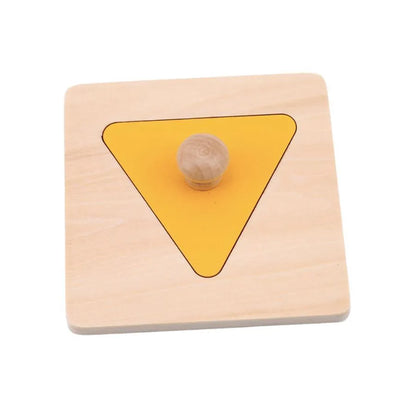 Multicolor Board Game with Geometric Shapes, 6 Pieces, Wood