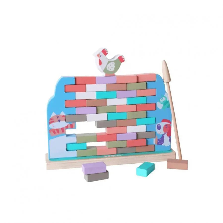 3D Puzzle Game with Domestic Animals, Multicolor, Wood