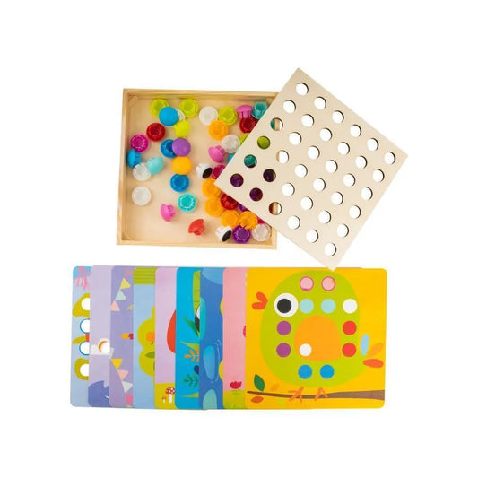 Puzzle Game with Forest Animals, 62 Colored Pieces, Plastic
