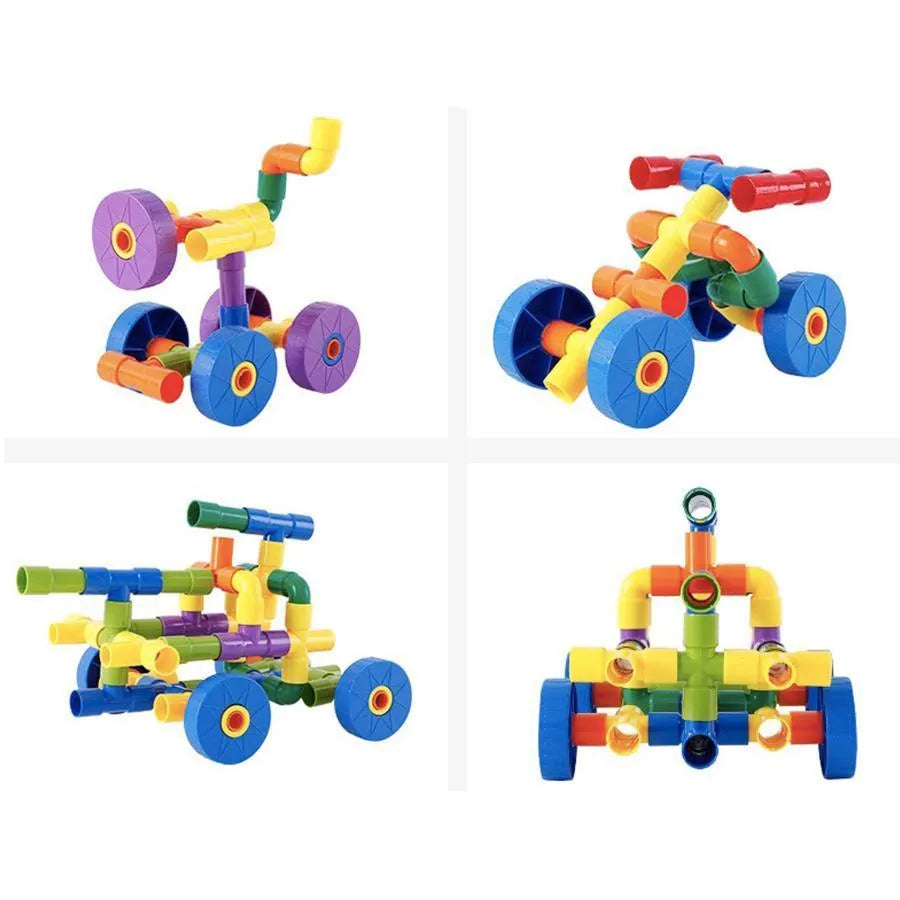 Multicolored Piece Construction Puzzle Game, 120 Pieces, ABS