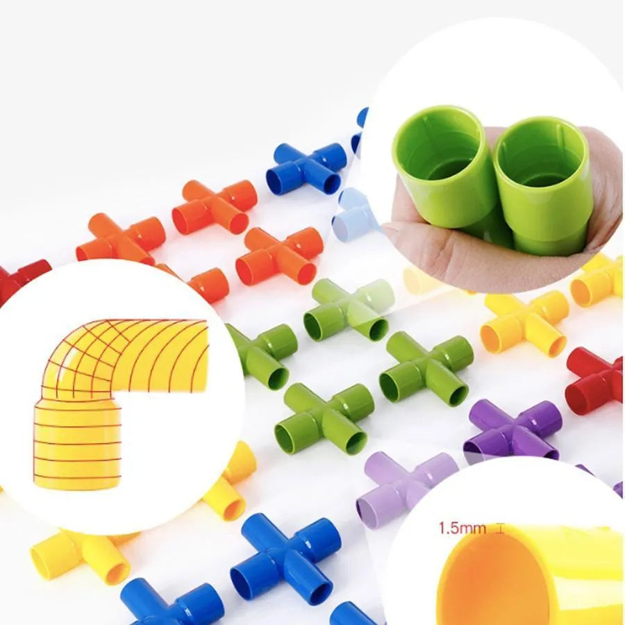 Multicolored Piece Construction Puzzle Game, 120 Pieces, ABS