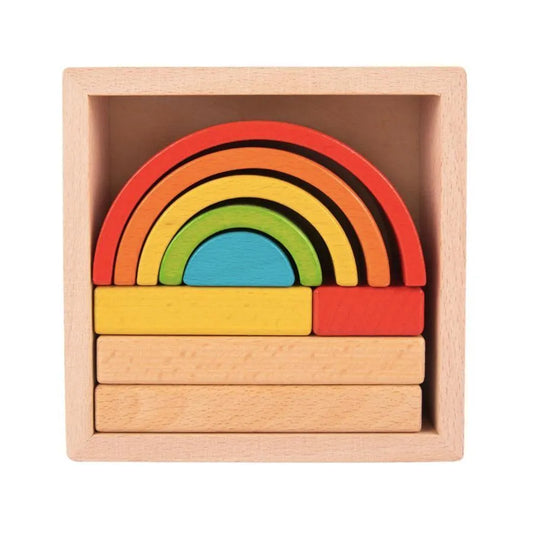 Puzzle Game Enchanted Rainbow, 10 Pieces, Multicolor, Wood