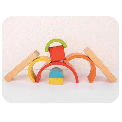 Puzzle Game Enchanted Rainbow, 10 Pieces, Multicolor, Wood