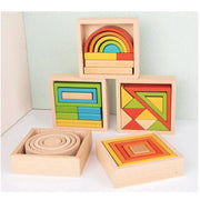 Puzzle Game Enchanted Rainbow, 10 Pieces, Multicolor, Wood