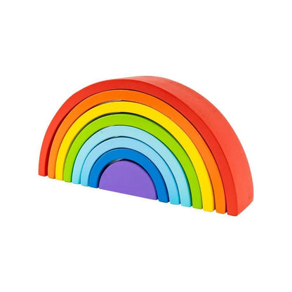 Magic Rainbow Puzzle Game, Multicolor, 8 Pieces, Wood