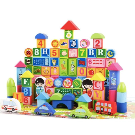 Building Puzzle Game Discover the City, Multicolor, Wood