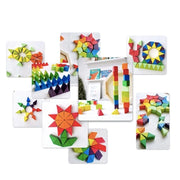 Multicolored Mandala Puzzle Game, 45 Pieces, Wood