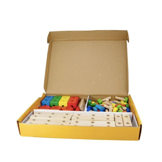 Multifunctional Puzzle Game for Assembling Pieces, 78 Pieces, Multicolor, Wood