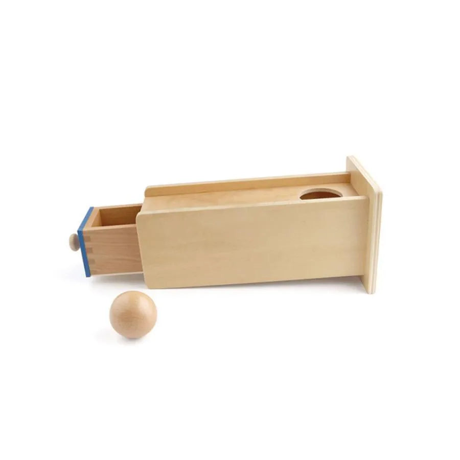 Magic Drawer Game, 3 Pieces, Blue and Cream, Wood