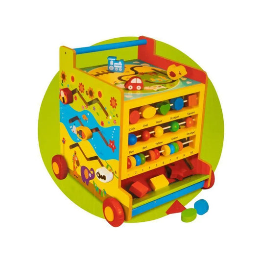 Montessori Multifunctional Educational Building Toy, Multicolor, 35 Pieces, Wood and Plastic