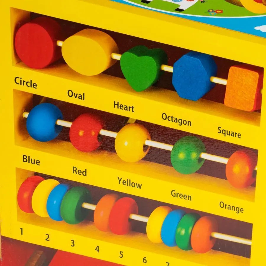 Montessori Multifunctional Educational Building Toy, Multicolor, 35 Pieces, Wood and Plastic