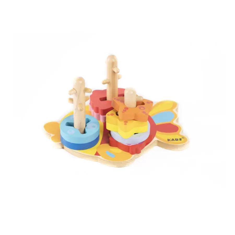 Educational Toy in the Shape of a Fish, Multicolor, Wood