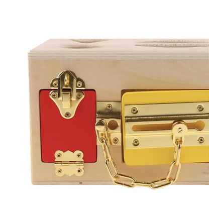 Montessori Educational Toy Lock Cube, 5 Pieces, Multicolor, Wood