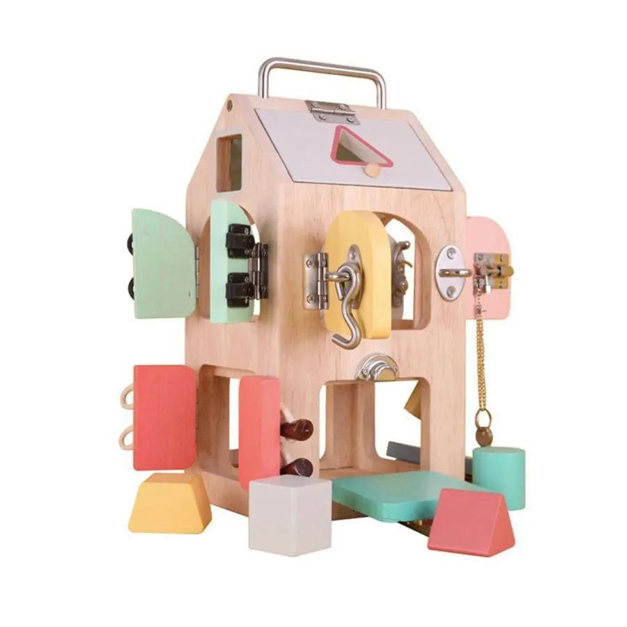 Montessori Educational Toy Mansion of Mysteries, 6 Pieces, Wood