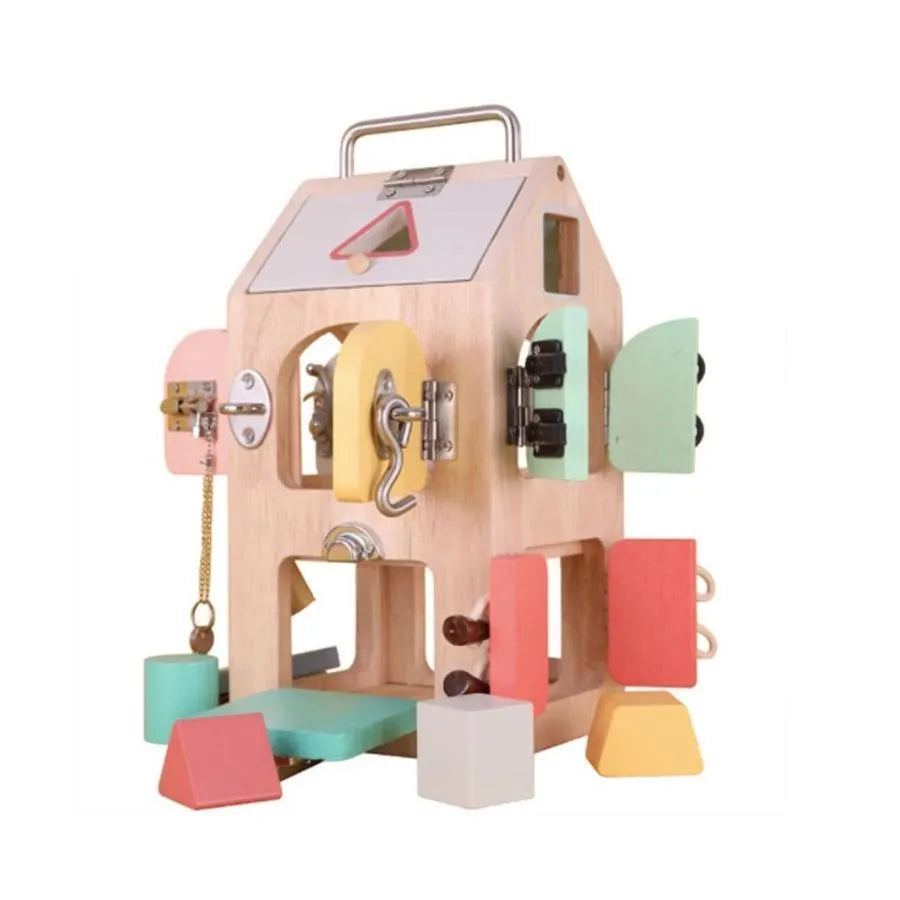 Montessori Educational Toy Mansion of Mysteries, 6 Pieces, Wood