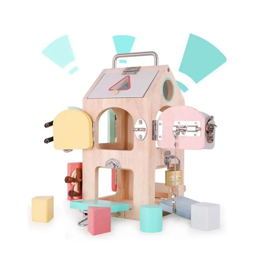 Montessori Educational Toy Mansion of Mysteries, 6 Pieces, Wood