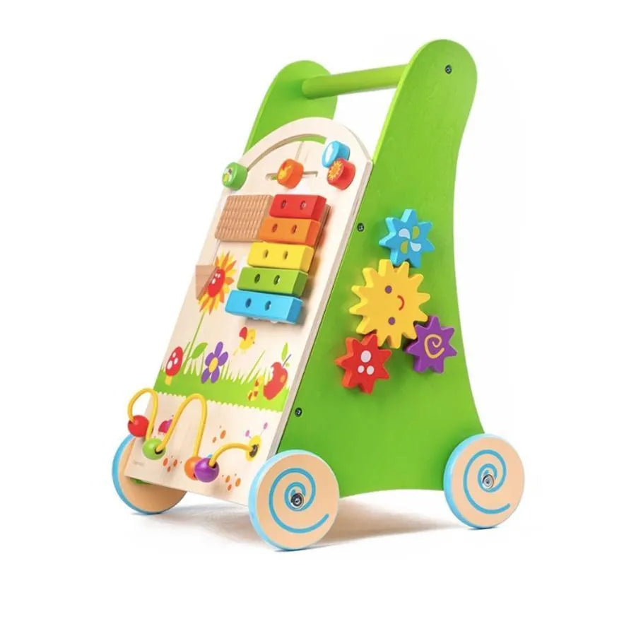 Montessori Educational Toy Activity Walker, 12 Pieces, Multicolor, Wood