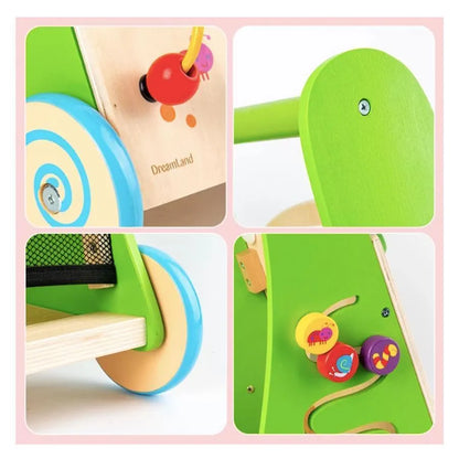 Montessori Educational Toy Activity Walker, 12 Pieces, Multicolor, Wood