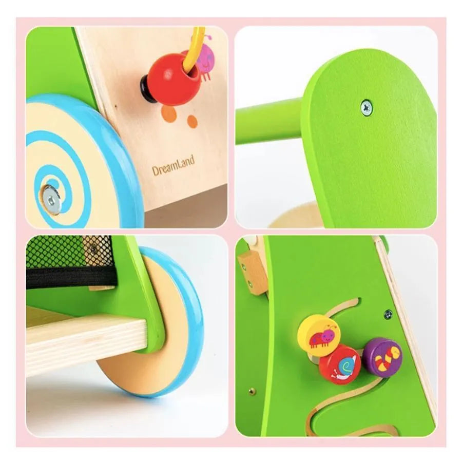 Montessori Educational Toy Activity Walker, 12 Pieces, Multicolor, Wood