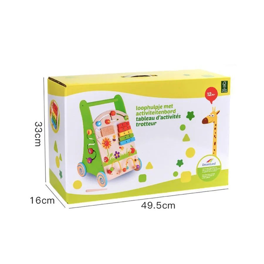 Montessori Educational Toy Activity Walker, 12 Pieces, Multicolor, Wood