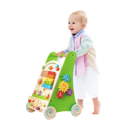 Montessori Educational Toy Activity Walker, 12 Pieces, Multicolor, Wood