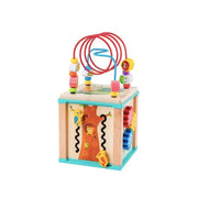 Montessori Multifunctional Toy, Cube with Surprises, 2 Pieces, Wood