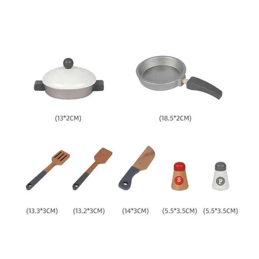 Little Chef's Kitchen Toy, 42 Pieces, Wood