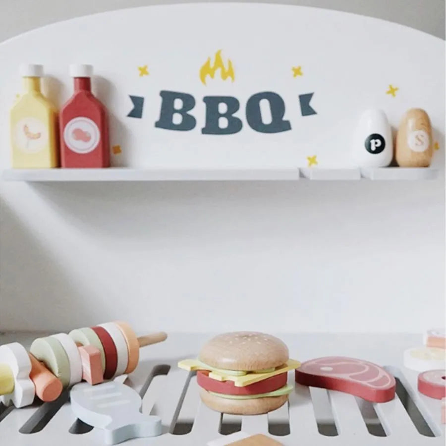Wooden Barbecue Toy, 52 Pieces, Multicolor, Wood