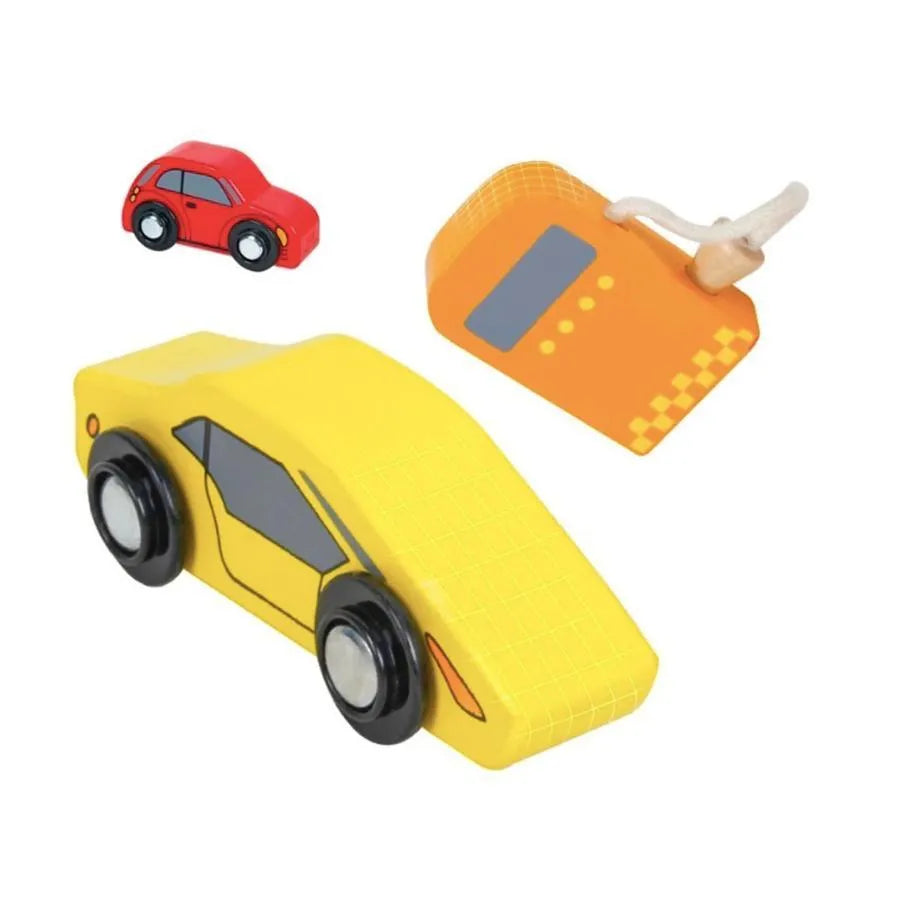 Car Parking Lot Toy, 30 Pieces, Multicolor, Wood