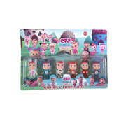 Toy Set of 6 Babies Dressed in Animals, 6 Pieces, Multicolor, Plastic