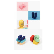 Educational Board Toy with Letters and Multicolored Fishes, 36 Pieces, Wood