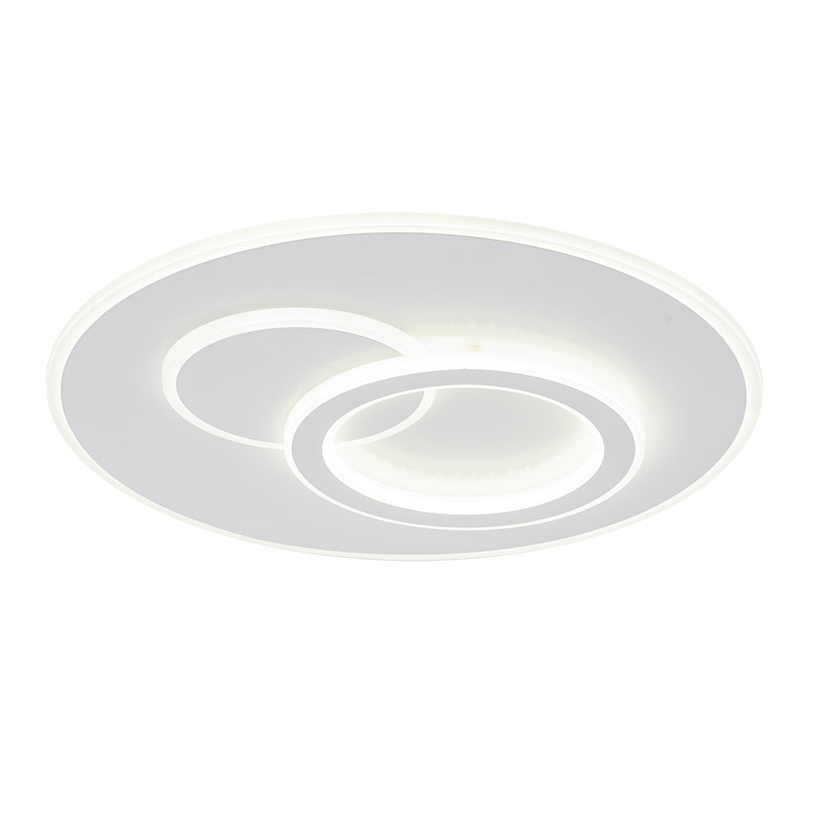 LED chandelier with Nolux Luminosa remote control, 120W, 3 circles, cold/hot/neutral light, unstable, white