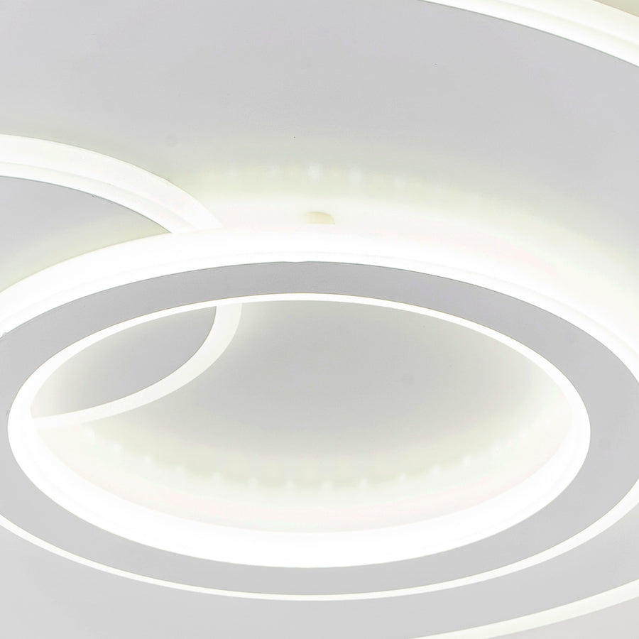 LED chandelier with Nolux Luminosa remote control, 120W, 3 circles, cold/hot/neutral light, unstable, white